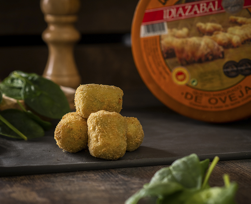 croquetas espiancas y queso idiazabal Croquet Gourmet